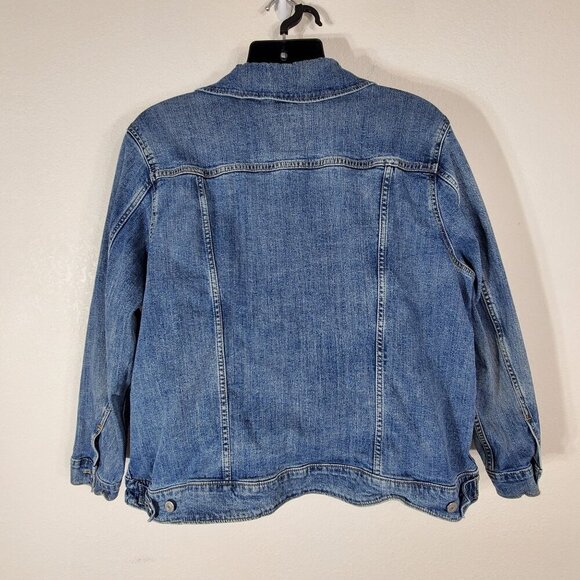 Levis Denim Trucker Jacket Plus Size 3X Womens Blue Jean Jacket Cowgirl Western - Picture 2 of 12